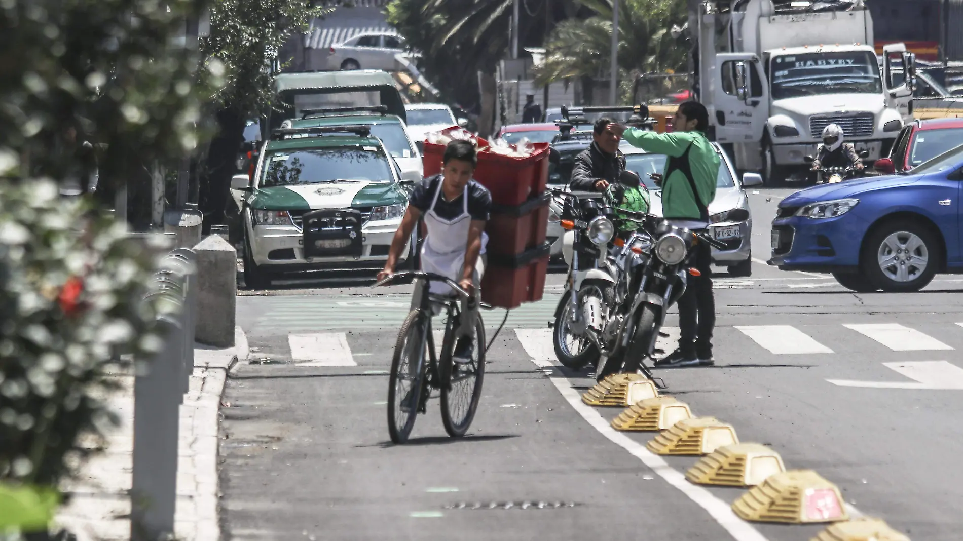 Ciclovia Obstruida-Obstruccion-Bicicletas-Ciclistas-Carril Confinado (7)